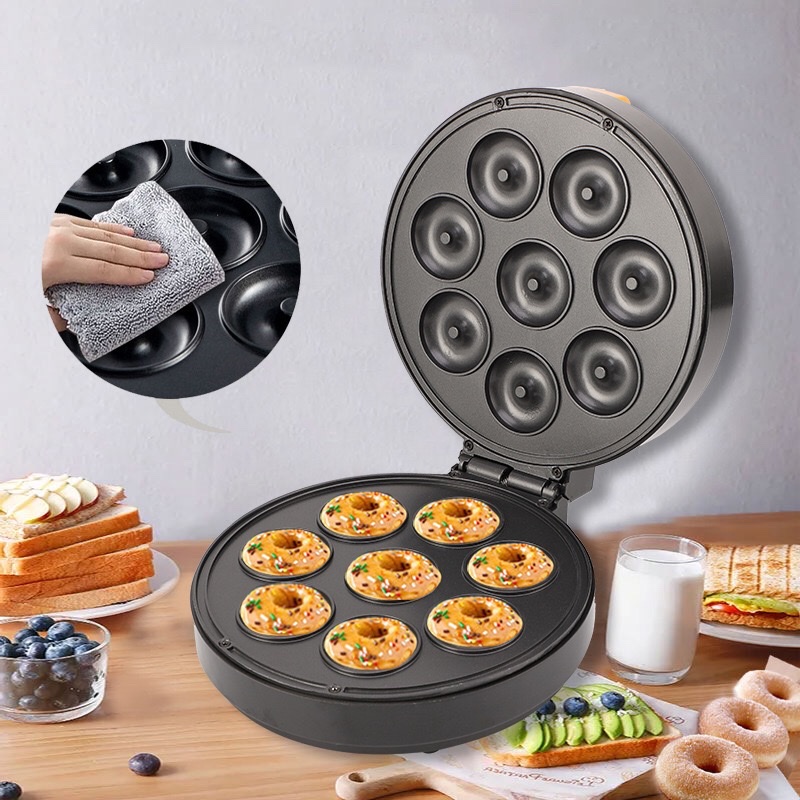 Máquina de donas máquina de desayuno de pastel taiwan usa sandwich máquina de pan de ocho agujeros grande fuente fábrica fuente fábrica