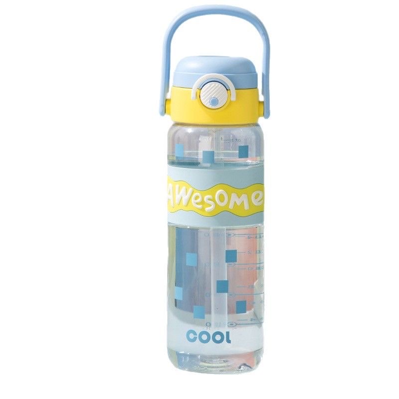 New popular children's water cup, summer cute straw cup, high appearance level cup for girls, portable water bottle for primary school students 800ML, others Item Picture