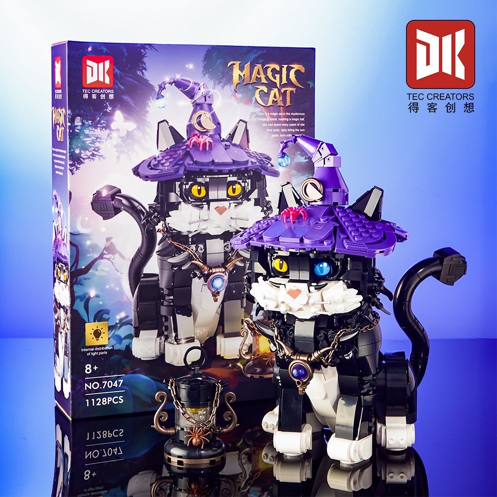 Compatible with Deke Creative Technology sense, puzzle building Magic Cat, genuine girls' trendy building blocks, puzzle and creative toys detail image 1