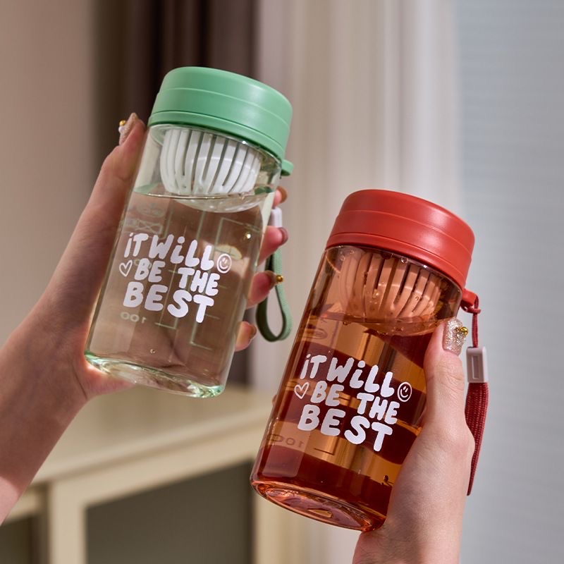 Ins-style high-temperature resistant portable cup, high appearance level, plastic cup for going out, portable and simple student water cup, men's and women's pocket cups, other 450ML, TY-0117-493S /L details Picture