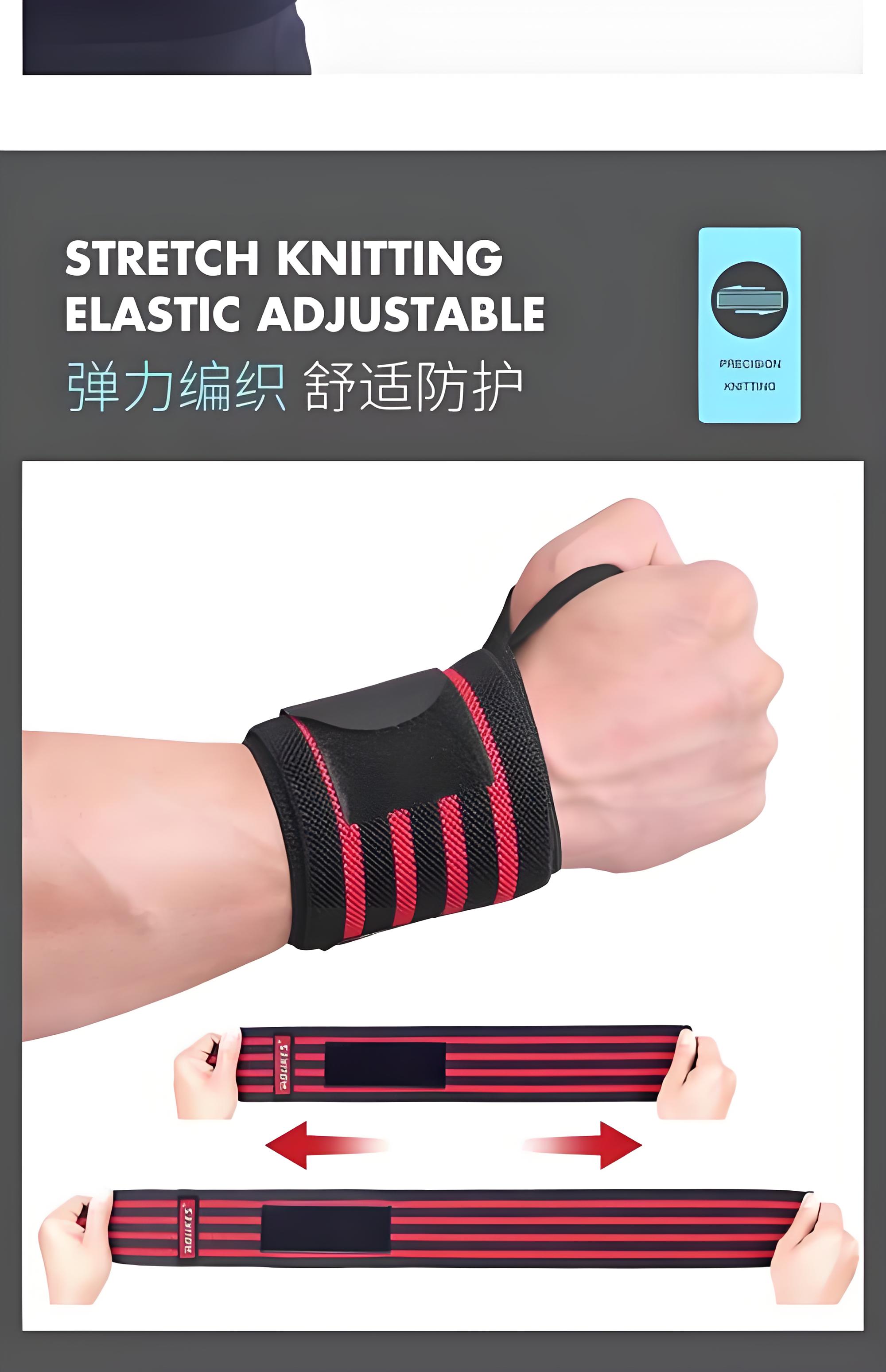High-elasticity thumb ring strength training gym weightlifting wristband exercise wristband padding support hard pull band wrist guard, sports wrist guard, quick-drying towel wrist guard, ancient-style sports protective gear details Picture