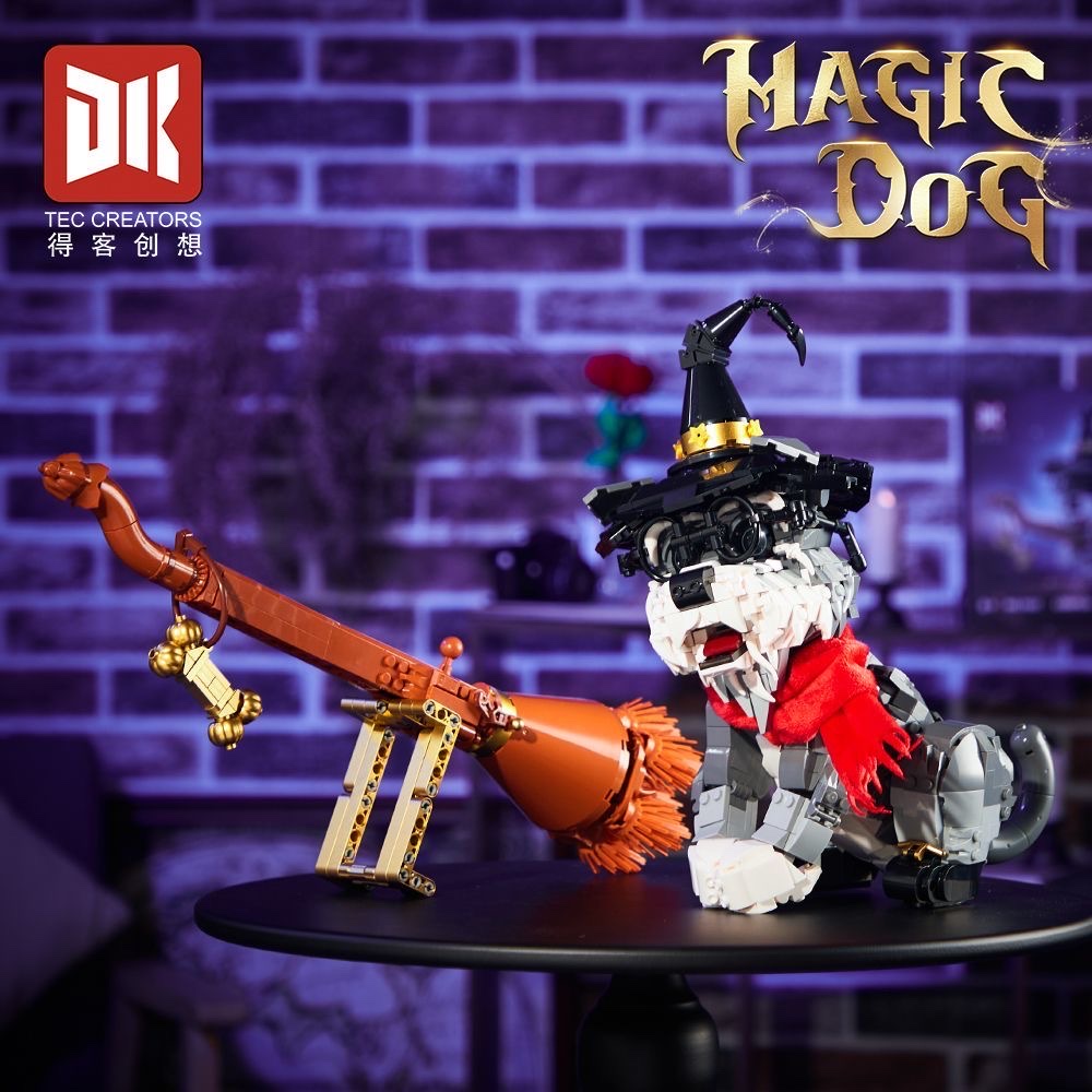 Compatible with Deke building blocks Magic Dog adult cute playmate, a new version of domestic handcrafted mechanical assembly 2025 building blocks detail image 3
