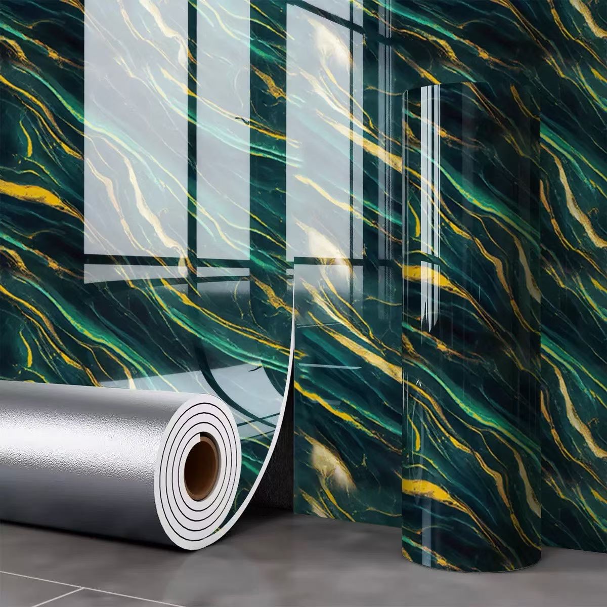 Wholesale home beautification and decoration marble style simple modern self-adhesive wall stickers Application Scenario