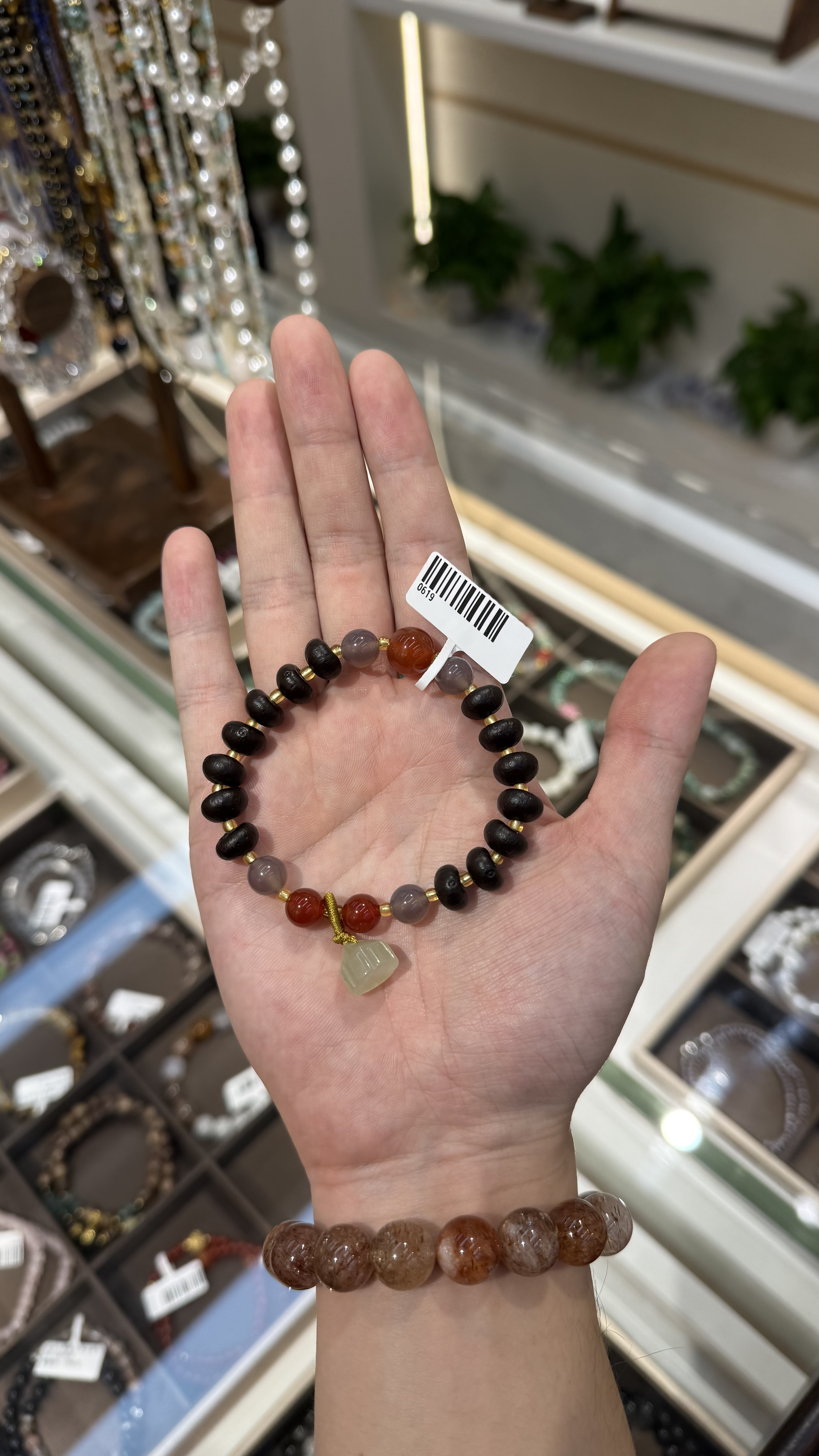 百搭简约手串星月菩提文玩合香手串紫金鼠檀木香木安神手工编织详情图4