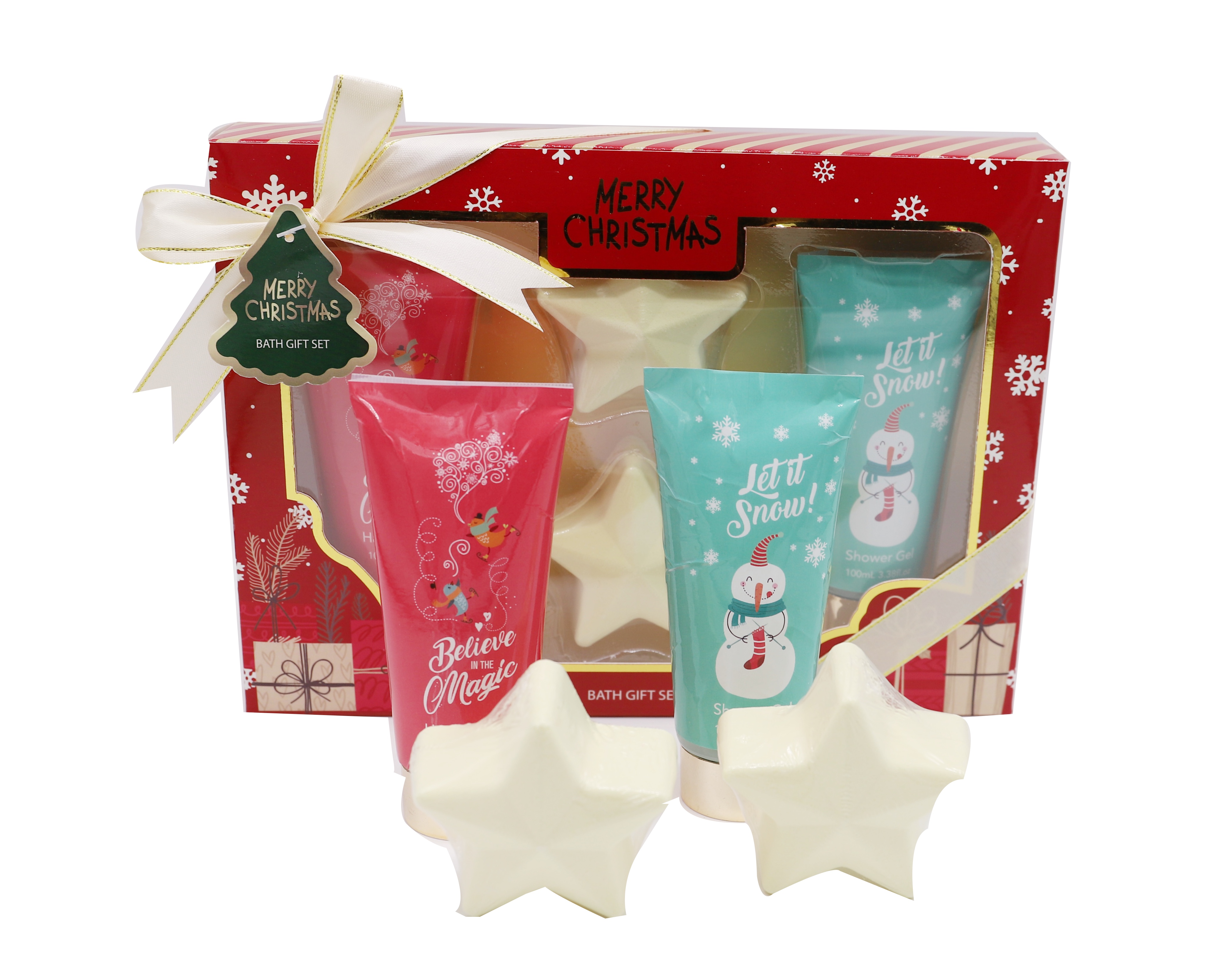 Christmas Gift Box set Merry Christmas Hand Cream Body Wash Explosive Salt bath Products Combination Set Festival Gift Box Practical Good Items bath set details Picture