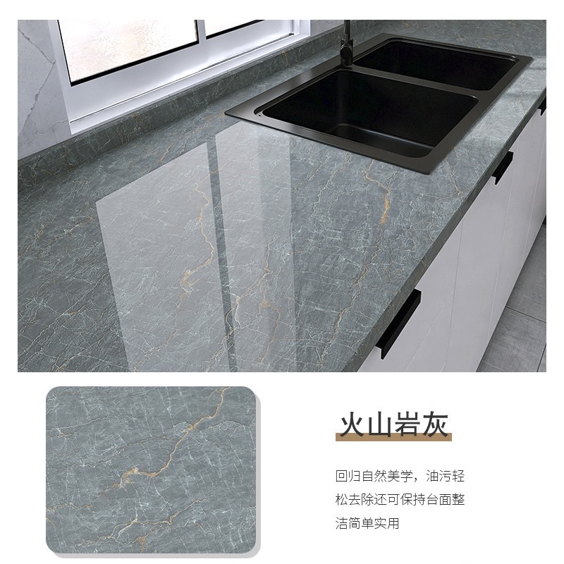 跨境厨房贴纸防水防油大理石具贴膜自粘防水防油瓷砖灶台厨房贴纸详情图15