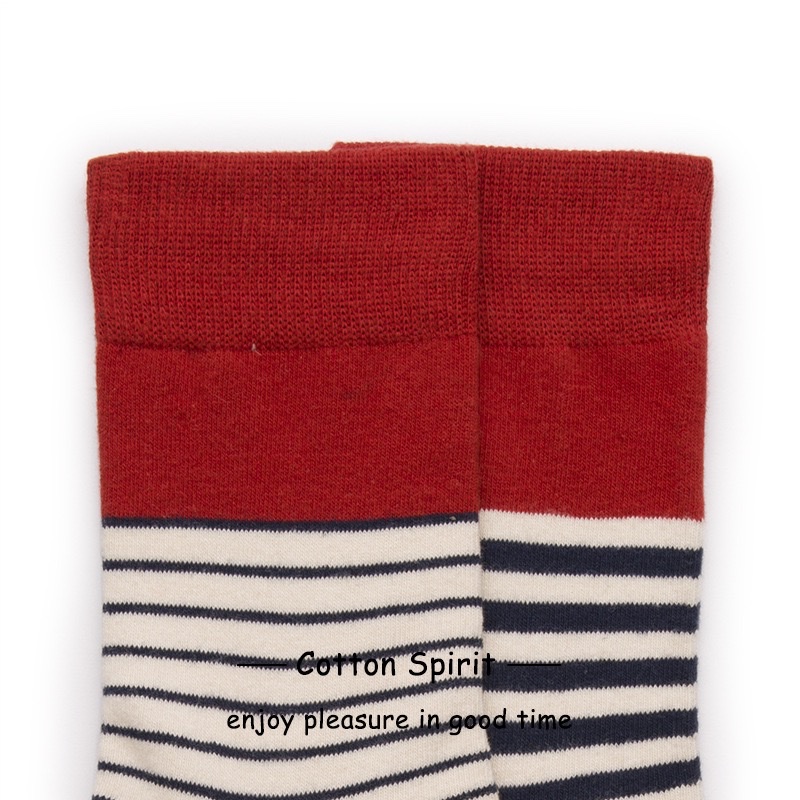 Cotton Spirit Couple's Striped AB cotton socks, thick and thin striped color-matched yin-yang socks, unisex socks Application Scenario