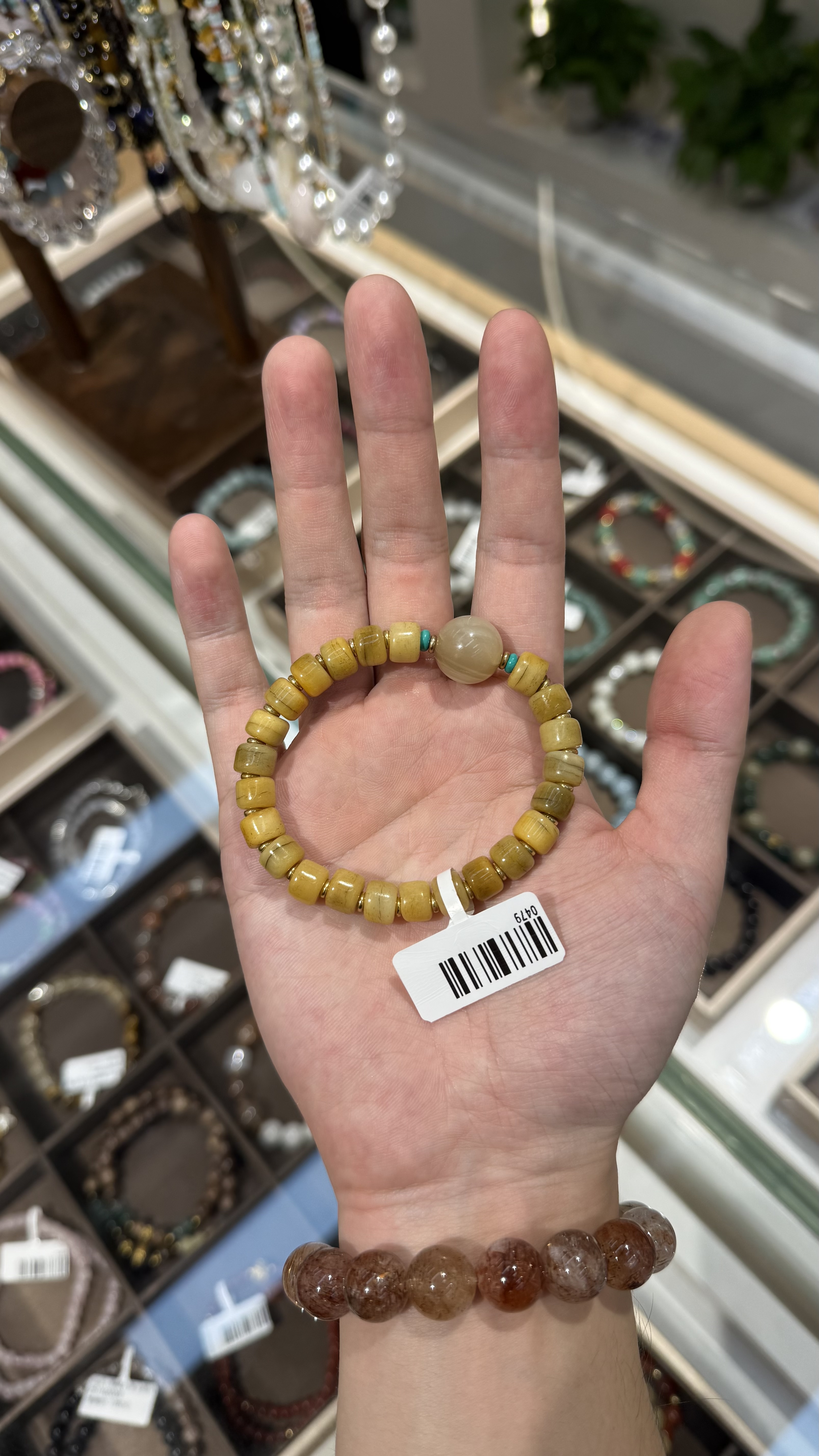 百搭简约手串星月菩提文玩合香手串紫金鼠檀木香木安神手工编织白底实物图