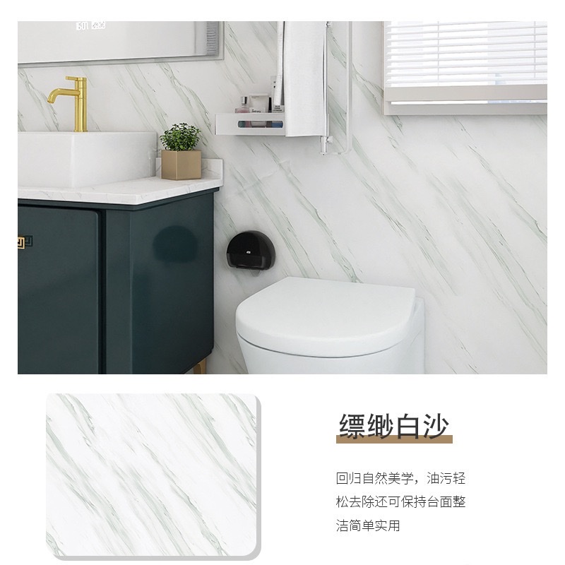 跨境厨房贴纸防水防油大理石具贴膜自粘防水防油瓷砖灶台厨房贴纸详情图17