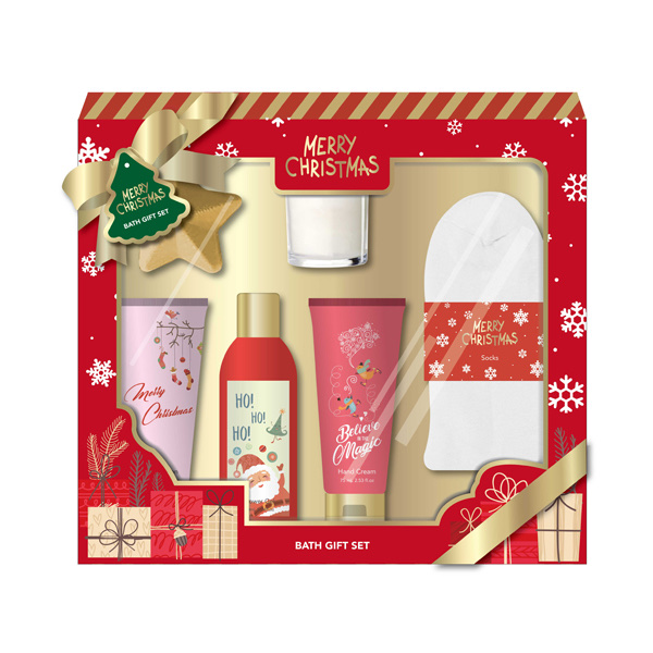 Factory direct sales: Fragrance, body wash, moisturizing, cleansing, six-piece bath set, body care gift box, bath products, hand cream, body lotion, scented candles, socks, explosive salt, Christmas gift set