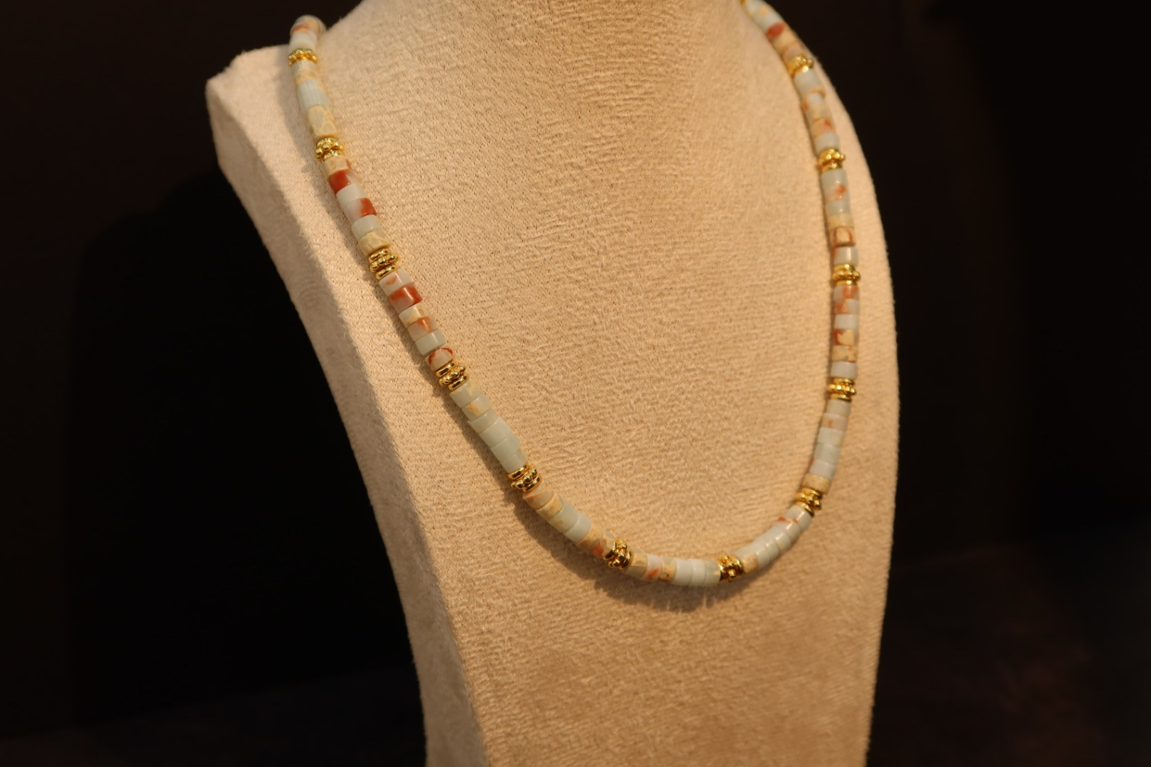 新款百搭项链珍珠天然石项链银饰珍珠项链时尚百搭毛衣链产品图