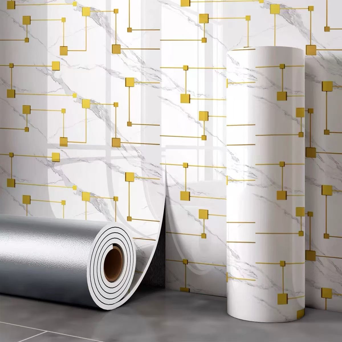 Wholesale home beautification and decoration marble style simple modern self-adhesive wall stickers detail image 2