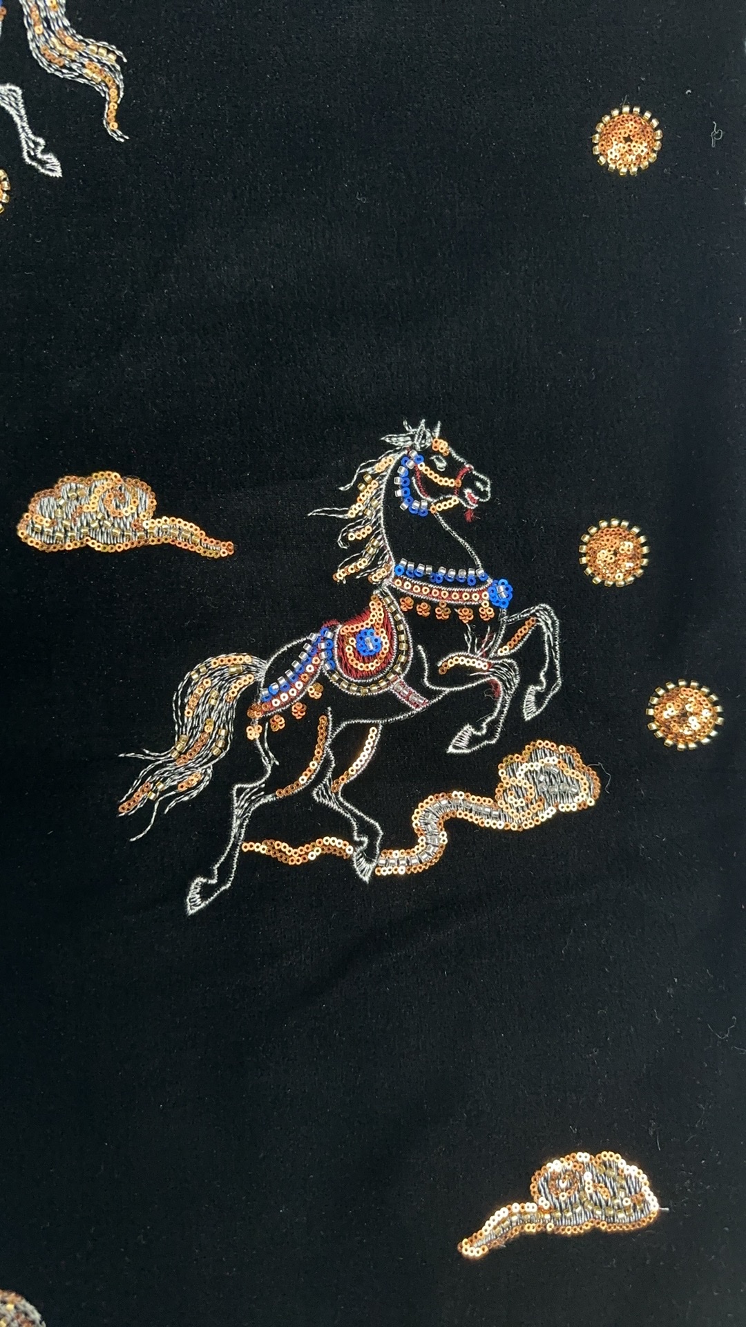 马踏祥云双色葫芦蝴蝶双层复合绒做外套马甲礼服旗袍详情图7