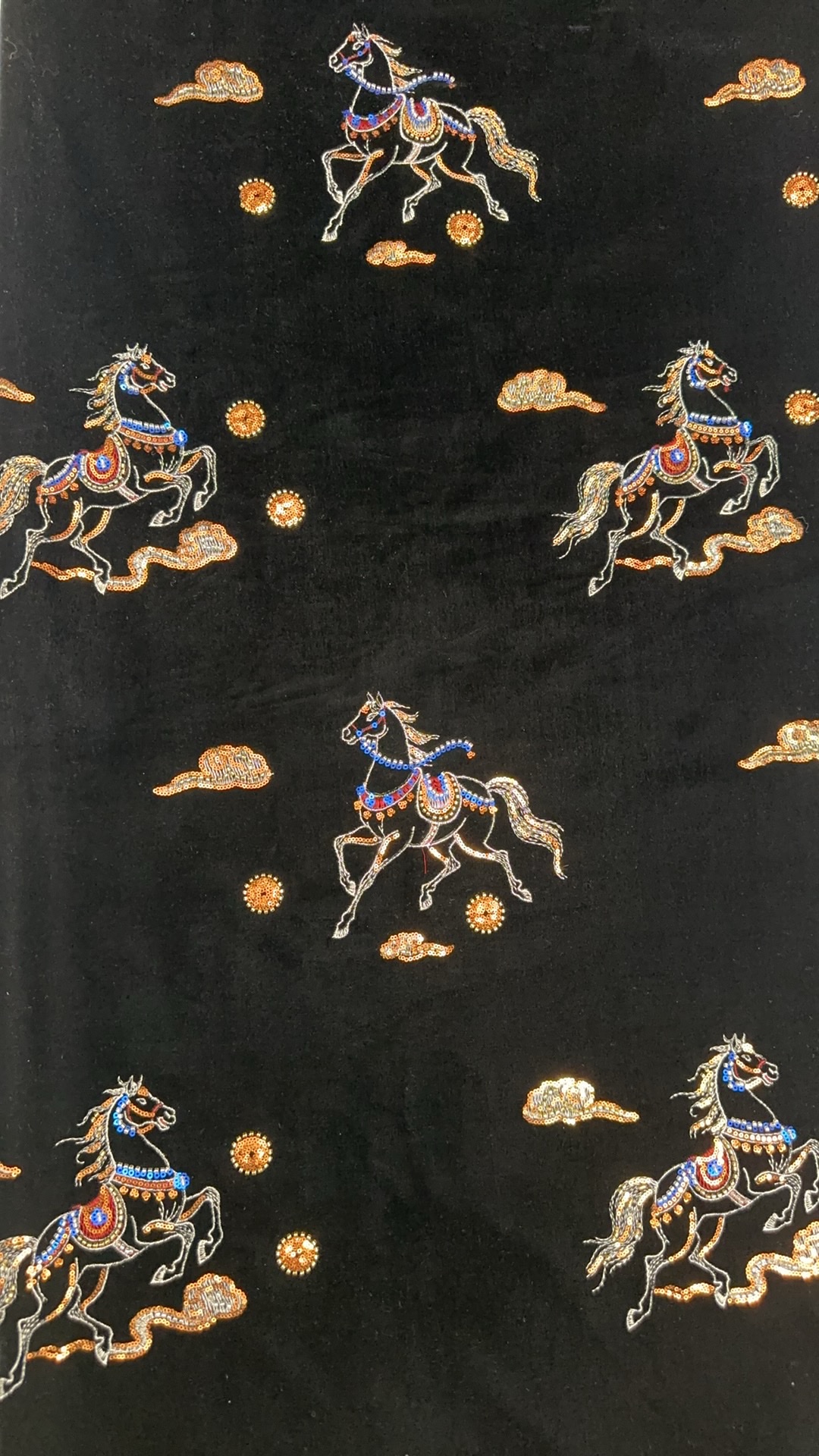 马踏祥云双色葫芦蝴蝶双层复合绒做外套马甲礼服旗袍细节图