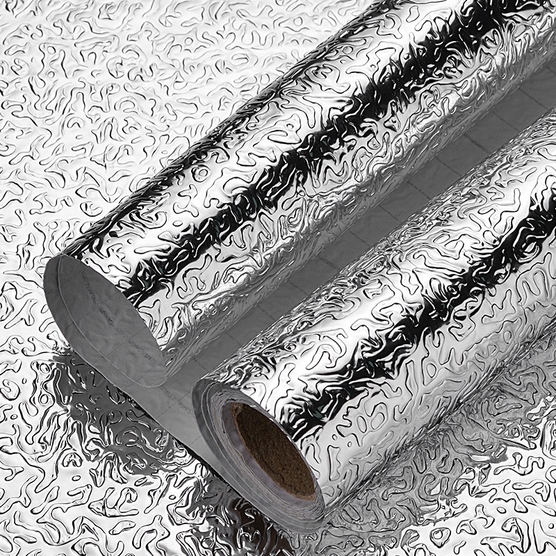 Kitchen oil-proof stickers, fireproof and heat-resistant cabinets, waterproof and moisture-proof self-adhesive wallpaper, tin foil paper, aluminum foil paper, a perfect cover-up tool detail image 8