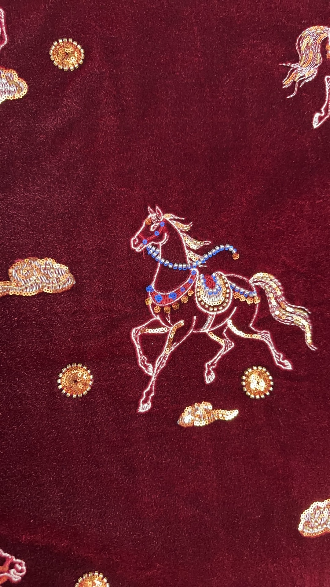 马踏祥云双色葫芦蝴蝶双层复合绒做外套马甲礼服旗袍详情图5