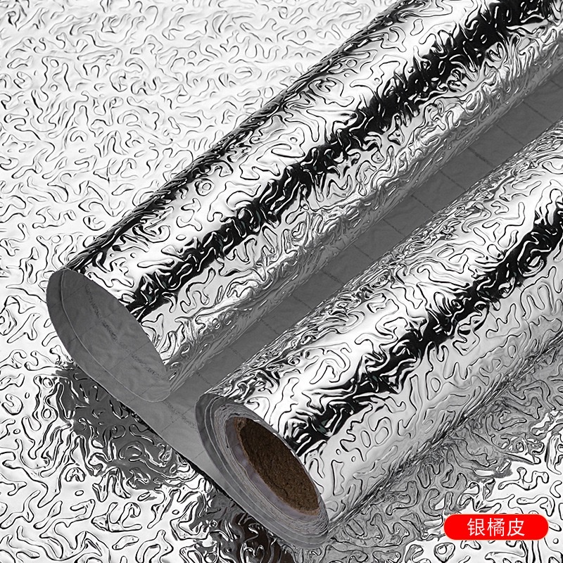 Kitchen oil-proof stickers, fireproof and heat-resistant cabinets, waterproof and moisture-proof self-adhesive wallpaper, tin foil paper, aluminum foil paper, a perfect cover-up tool detail image 6