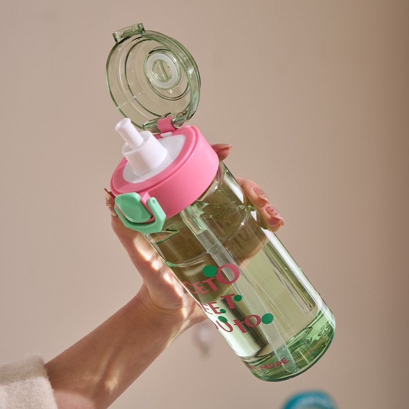 Changnuo Space Cup, multi-color straight water cup, dual-drinking fashionable men's and women's office water cup, student plastic straw cup Application Scenario