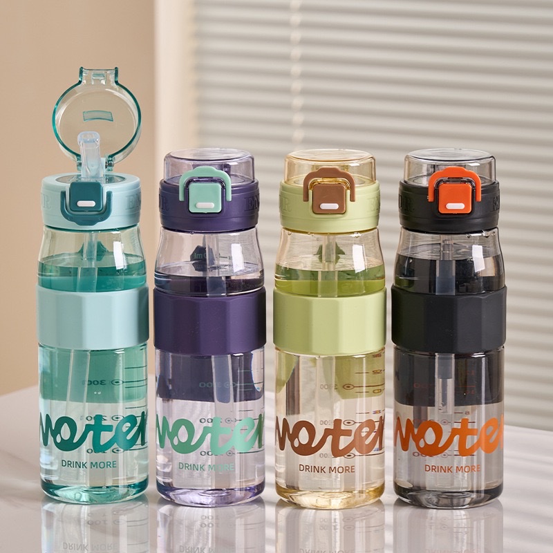 In 2026, the best-selling plastic space cup, simple leather case, heat-resistant sports water cup, straw cup, portable for students of both boys and girls, other 800MLTY-0999-493 details Picture
