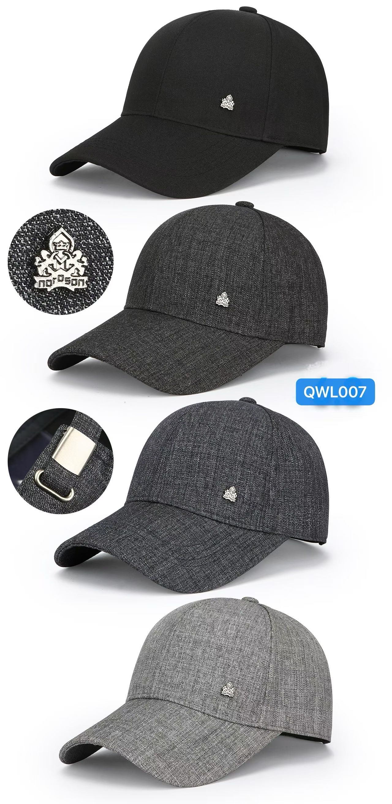 帽子男款棒球帽春秋新款时尚休闲户外出游中老年显脸小宽檐鸭舌帽