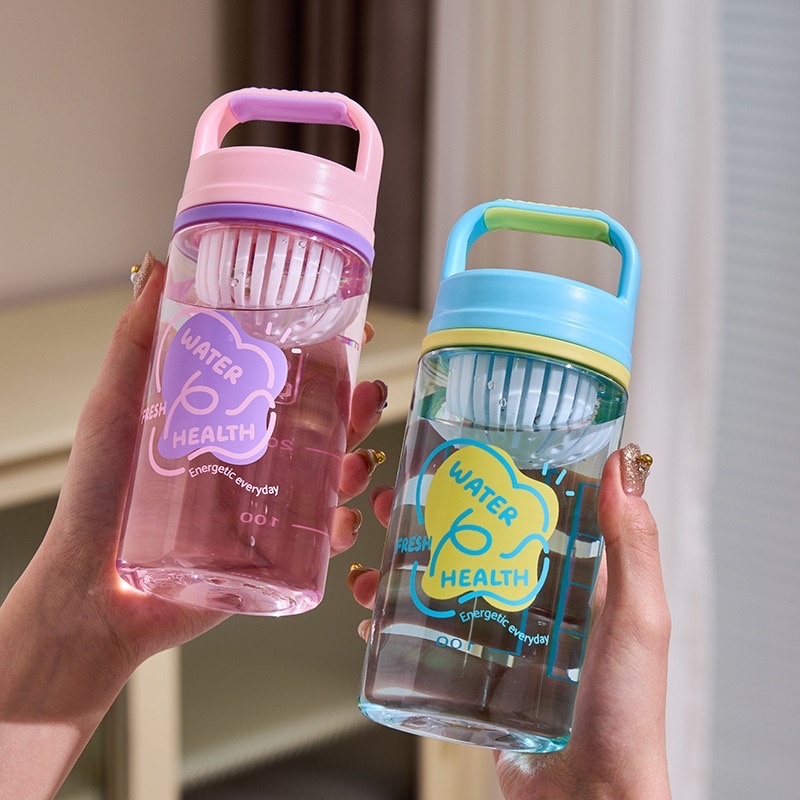 Summer hand-held tea storage pocket cup, high appearance level student plastic water cup, large capacity tea and water separation, outdoor portable, other 450ML TY-0113-493 details Picture