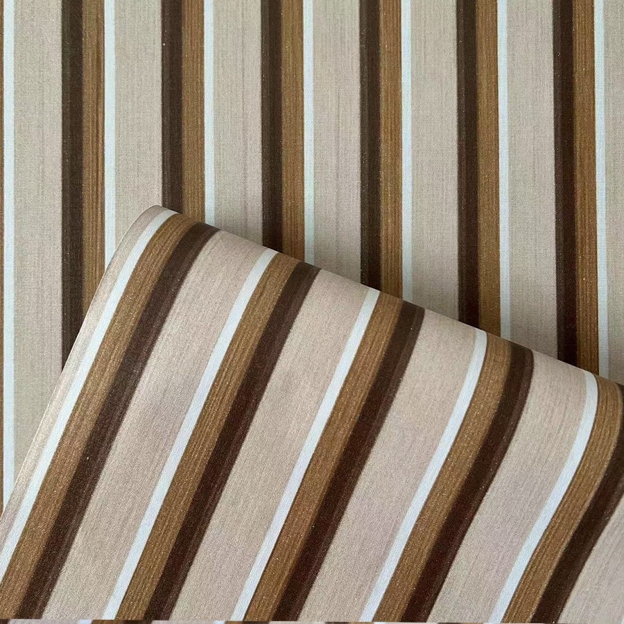 Cross-border wholesale self-adhesive wallpaper, striped PVC imitation grille, wood grain wall stickers, restaurant table and cabinet waterproof stickers detail image 7