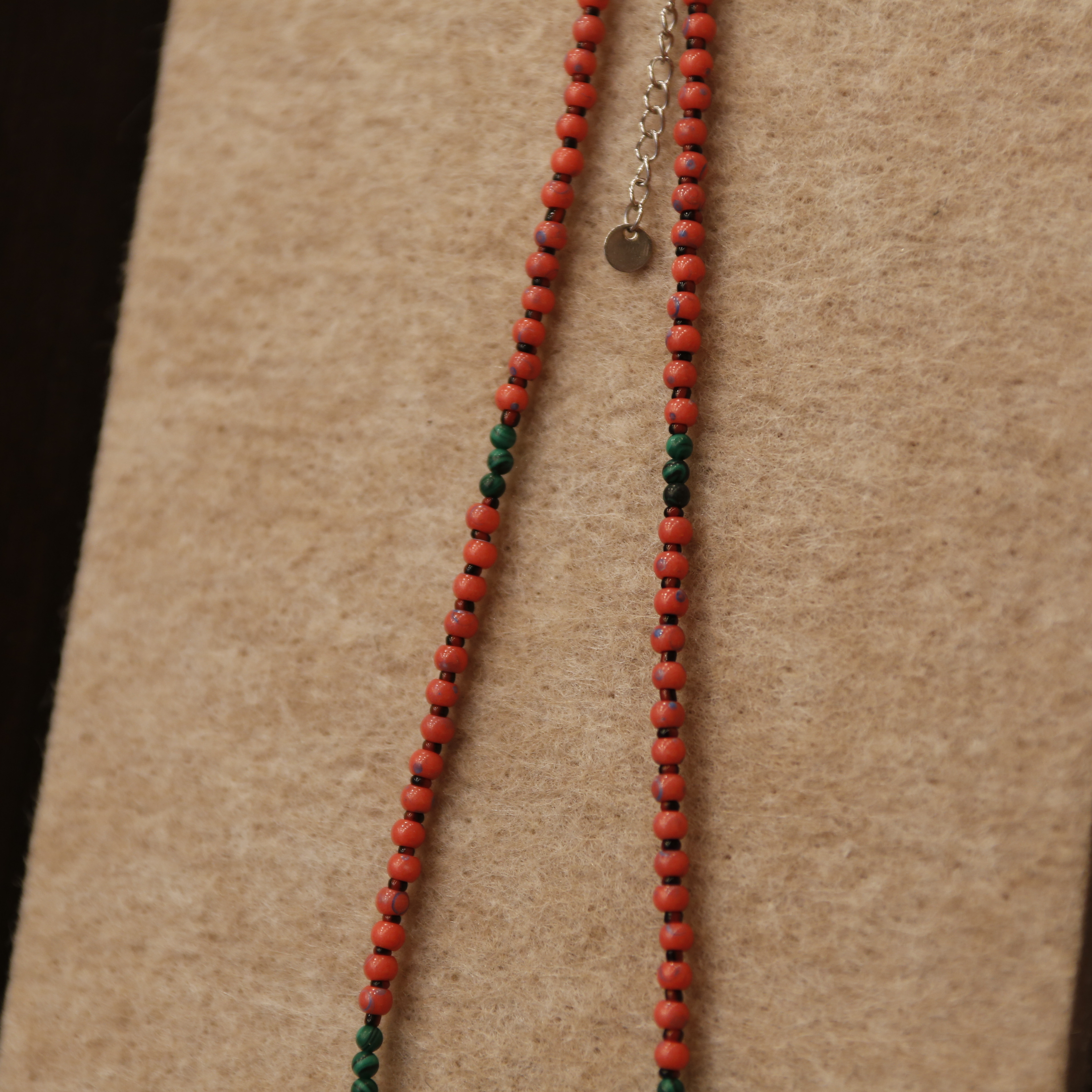 小元宝串珠陶瓷项链（祭红）详情图3