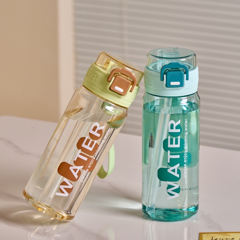 2026 New style straw water cup, portable water bottle for boys and girls, sporty style, high-temperature resistant, shock-resistant, fashionable space cup, other 660MLTY-0998-493 Specification image