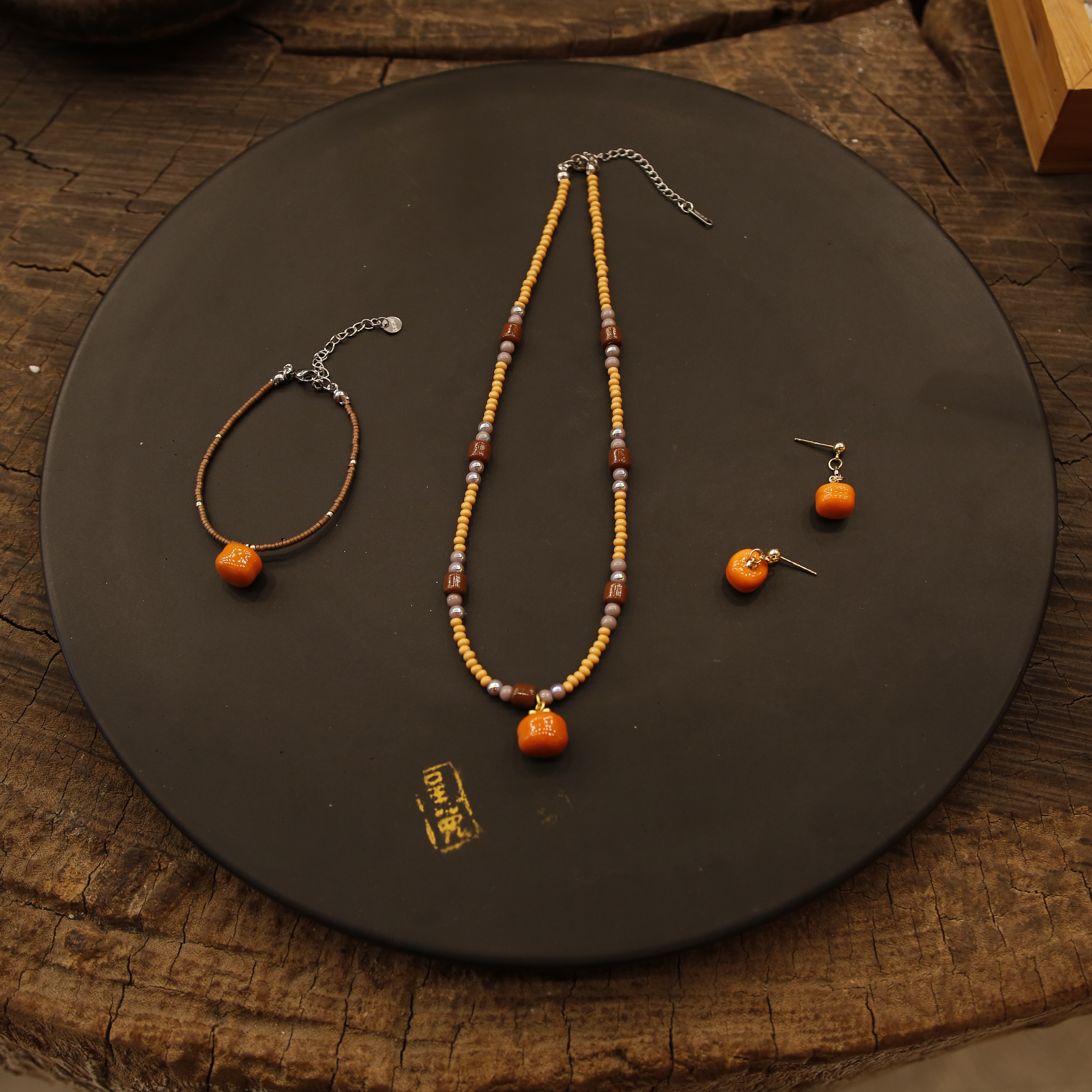 事事如意陶瓷项链详情图1