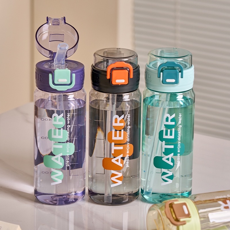 2026 New style straw water cup, portable water bottle for boys and girls, sporty style, high-temperature resistant, shock-resistant, fashionable space cup, other 660MLTY-0998-493 pic 2