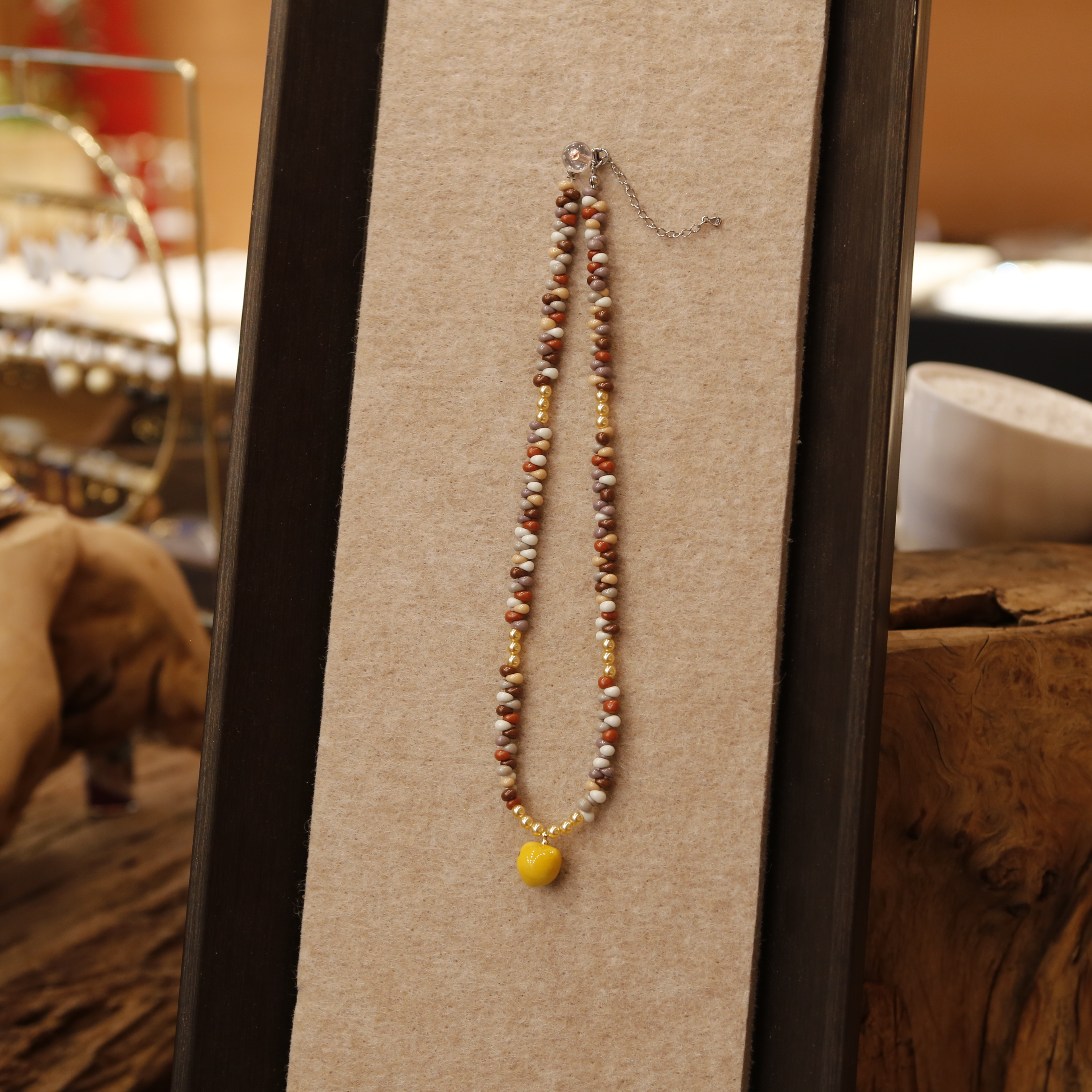 福寿桃陶瓷项链