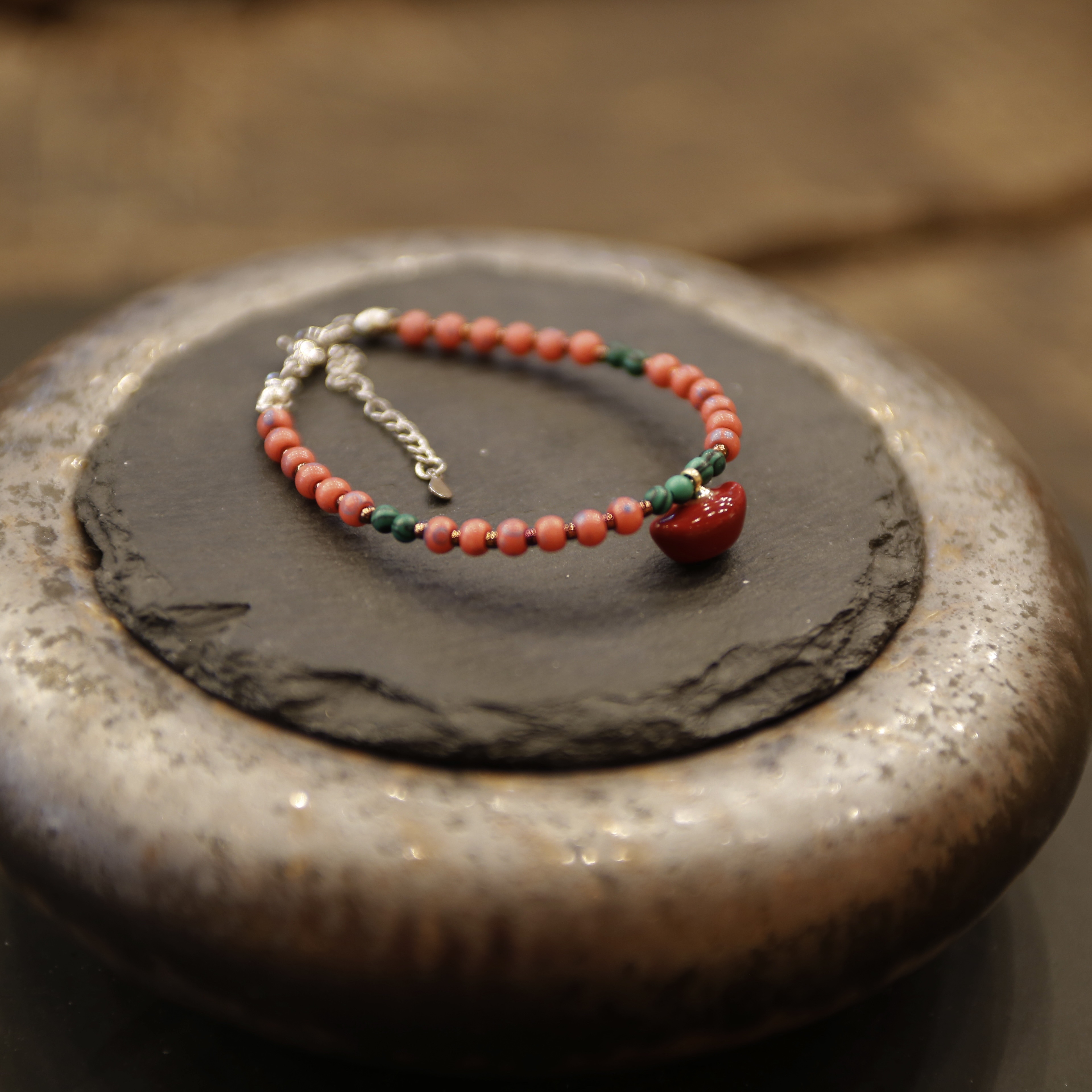 小元宝串珠项链（祭红）产品图