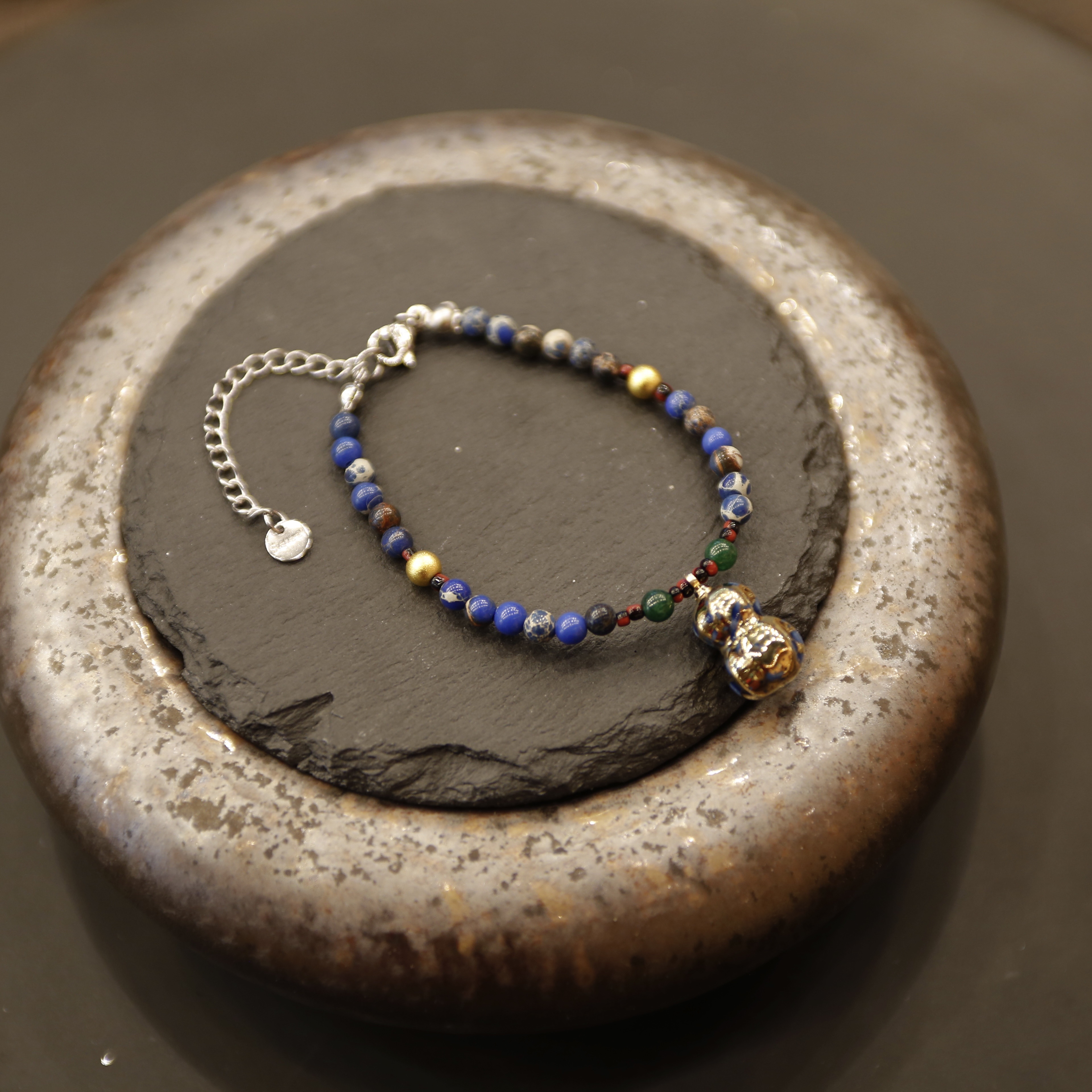 锦堂葫芦陶瓷手链（蓝色）详情图3