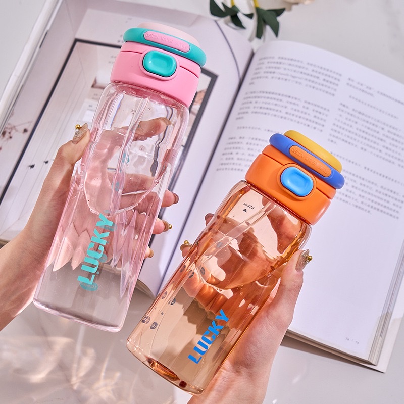 Large-capacity trendy sports cup, student plastic double-drinking cup, high-temperature resistant, portable and easy to use, space cup, men's and women's straw cup, others 650ML, TY-0122-493 Specification image