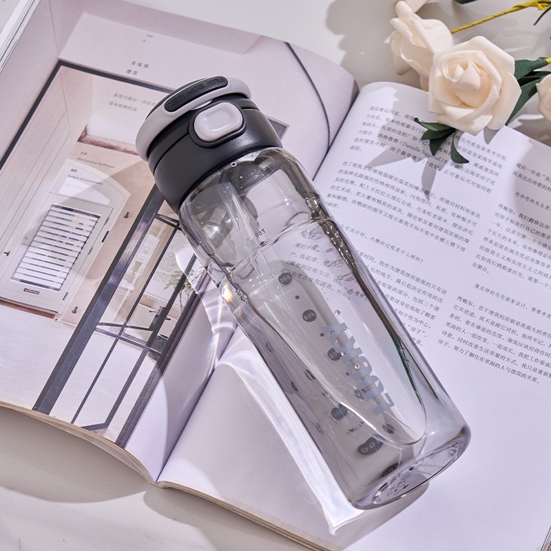 Large-capacity trendy sports cup, student plastic double-drinking cup, high-temperature resistant, portable and easy to use, space cup, men's and women's straw cup, others 650ML, TY-0122-493 pic 15