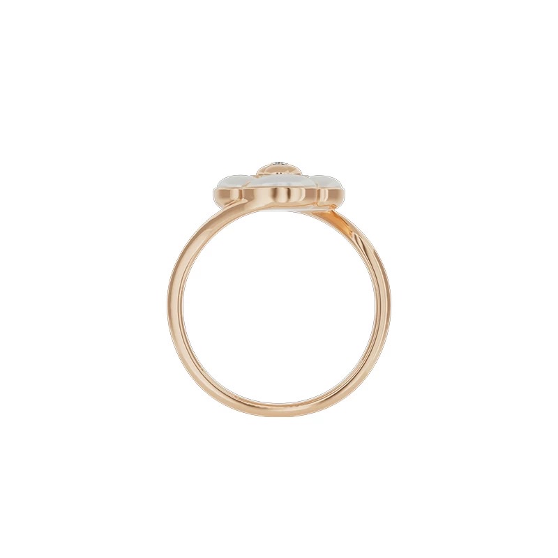 NOLYN [New Products] Camellia Ring, White Mother-of-Pearl Ring, Gentle Elegance, high-end sense, light Luxury and Fashionable ring Specification image
