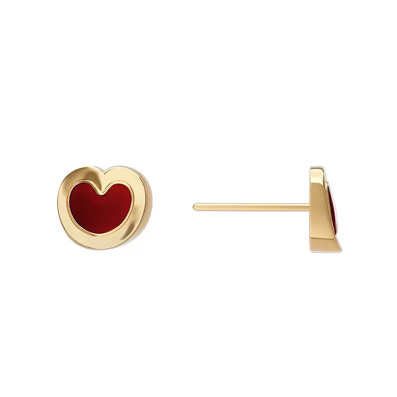 NOLYN's golden stud earrings, a light luxury design, are a high-end and niche gift. It's a heartwarming and elegant stud accessory for your girlfriend details Picture