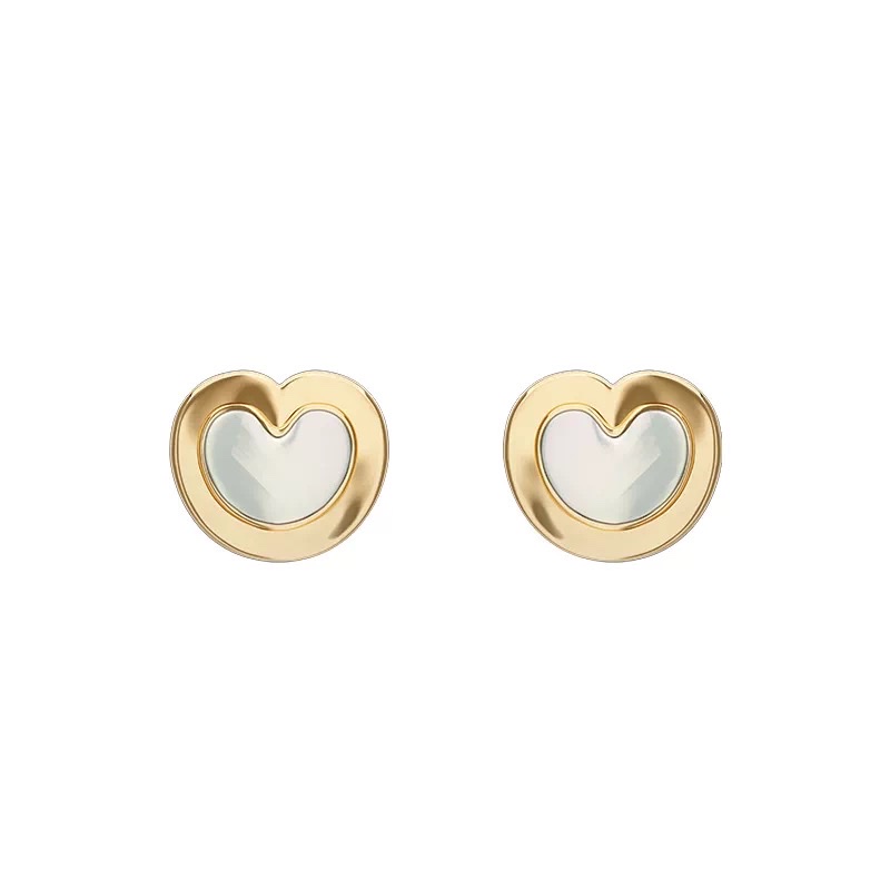 NOLYN's golden stud earrings are a light luxury design, a high-end and niche new style, a heartwarming gift for your girlfriend details Picture