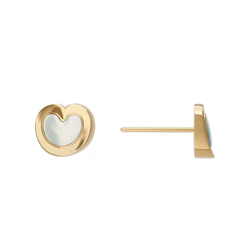 NOLYN's golden stud earrings are a light luxury design, a high-end and niche new style, a heartwarming gift for your girlfriend Specification image