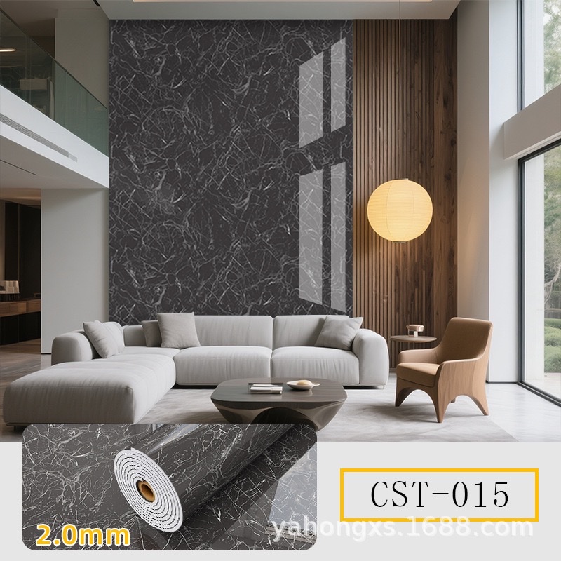 Cross-border factory wholesale of marble self-adhesive wallpaper, kitchen and bathroom background walls, bedroom imitation tile wall stickers detail image 19