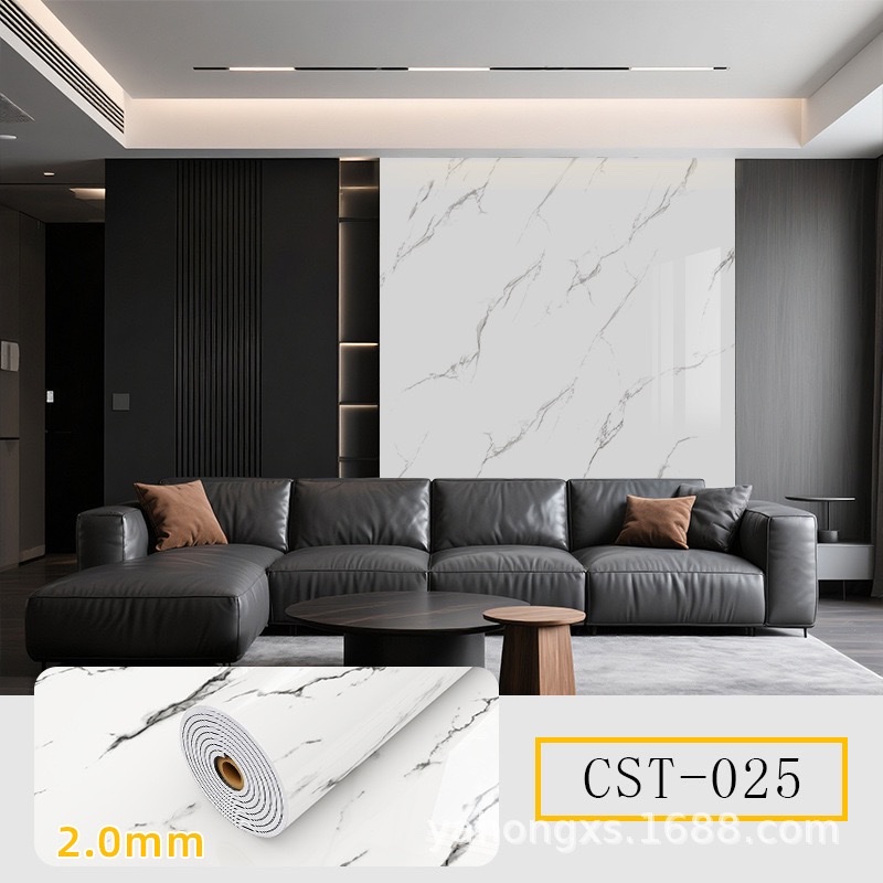 Cross-border factory wholesale of marble self-adhesive wallpaper, kitchen and bathroom background walls, bedroom imitation tile wall stickers detail image 13