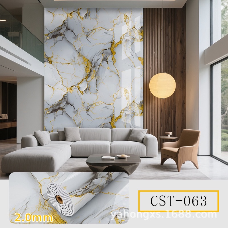 Cross-border factory wholesale of marble self-adhesive wallpaper, kitchen and bathroom background walls, bedroom imitation tile wall stickers detail image 5