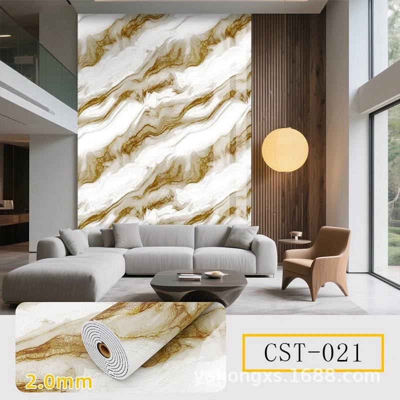 Cross-border factory wholesale of marble self-adhesive wallpaper, kitchen and bathroom background walls, bedroom imitation tile wall stickers detail image 17