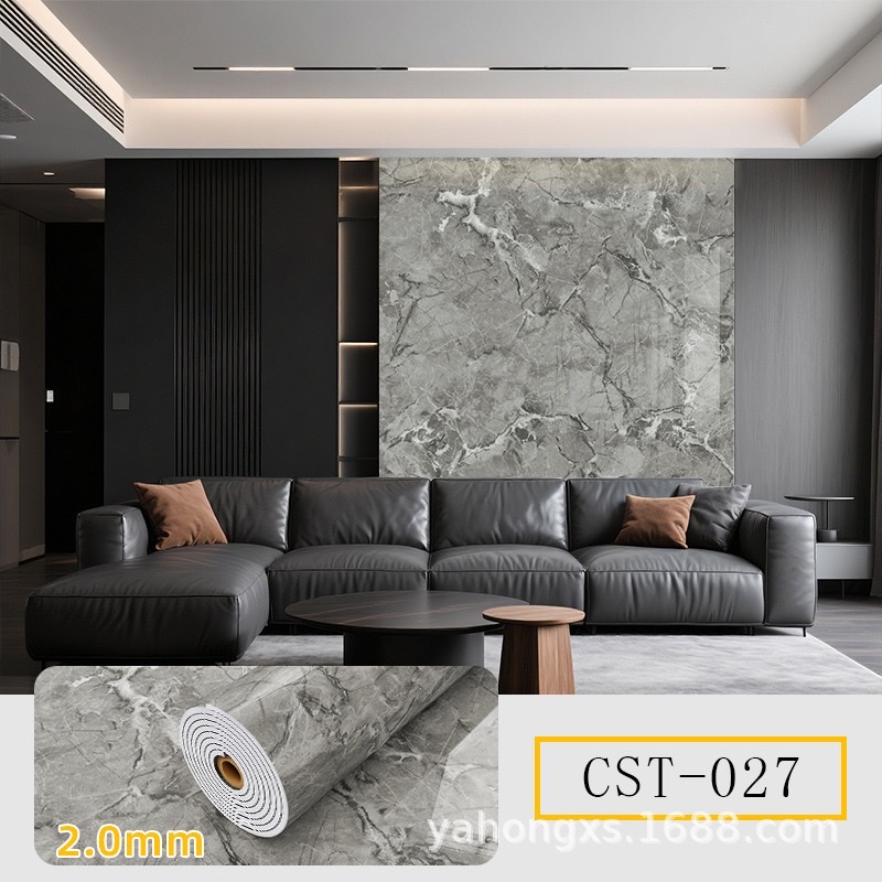 Cross-border factory wholesale of marble self-adhesive wallpaper, kitchen and bathroom background walls, bedroom imitation tile wall stickers detail image 14