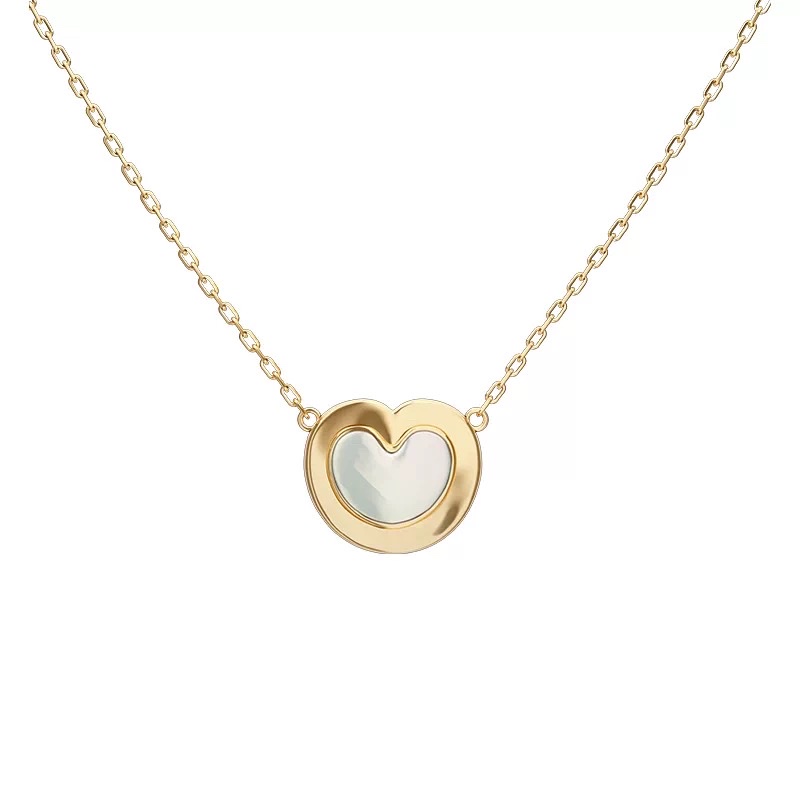 NOLYN 925 Silver jewelry Necklace from Nolyn, a light luxury, niche and high-end new style. Give your girlfriend a heart-shaped collarbone chain silver jewelry necklace Specification image