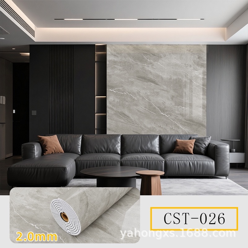 Cross-border factory wholesale of marble self-adhesive wallpaper, kitchen and bathroom background walls, bedroom imitation tile wall stickers detail image 15