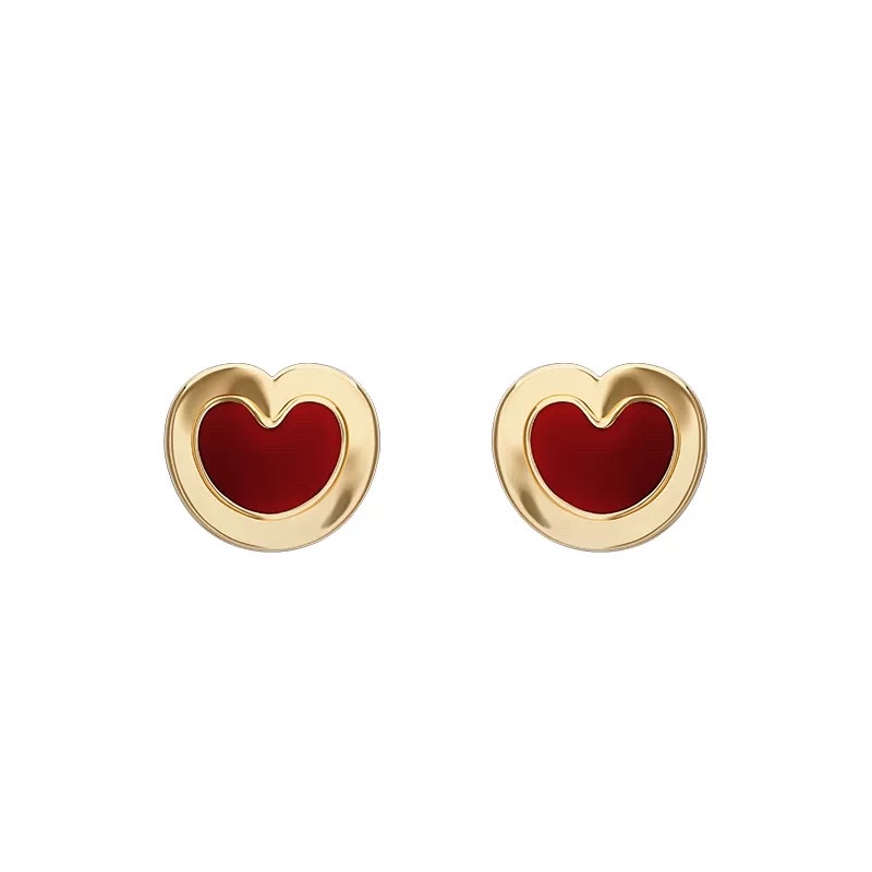 NOLYN's golden stud earrings, a light luxury design, are a high-end and niche gift. It's a heartwarming and elegant stud accessory for your girlfriend Specification image