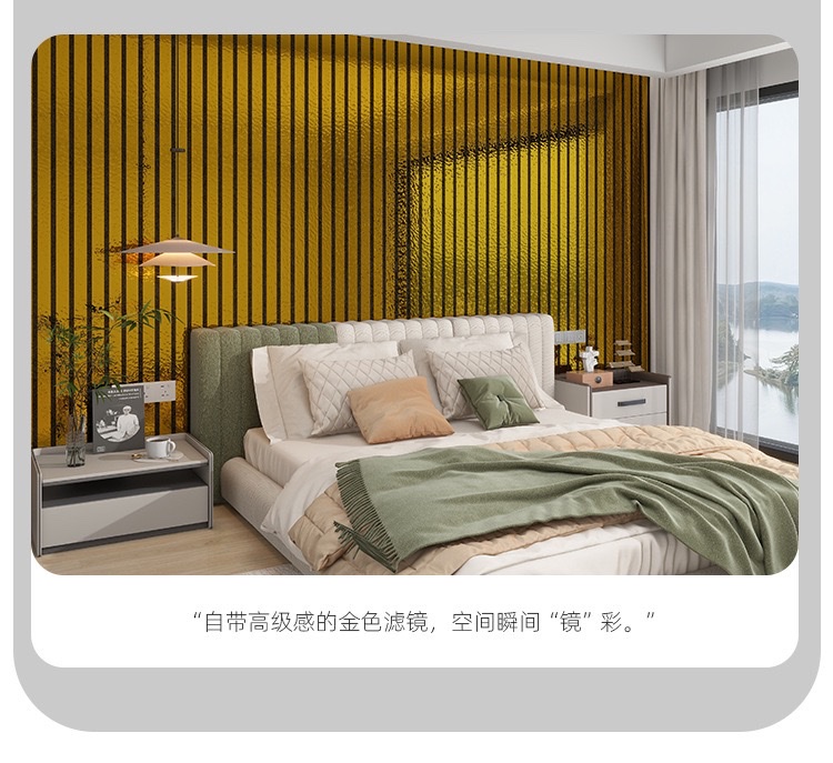 Wholesale self-adhesive three-dimensional grating wall stickers with mirror reflection surface, living room and bedroom wallpaper, sofa background wallpaper, self-adhesive wallpaper for foreign trade detail image 13