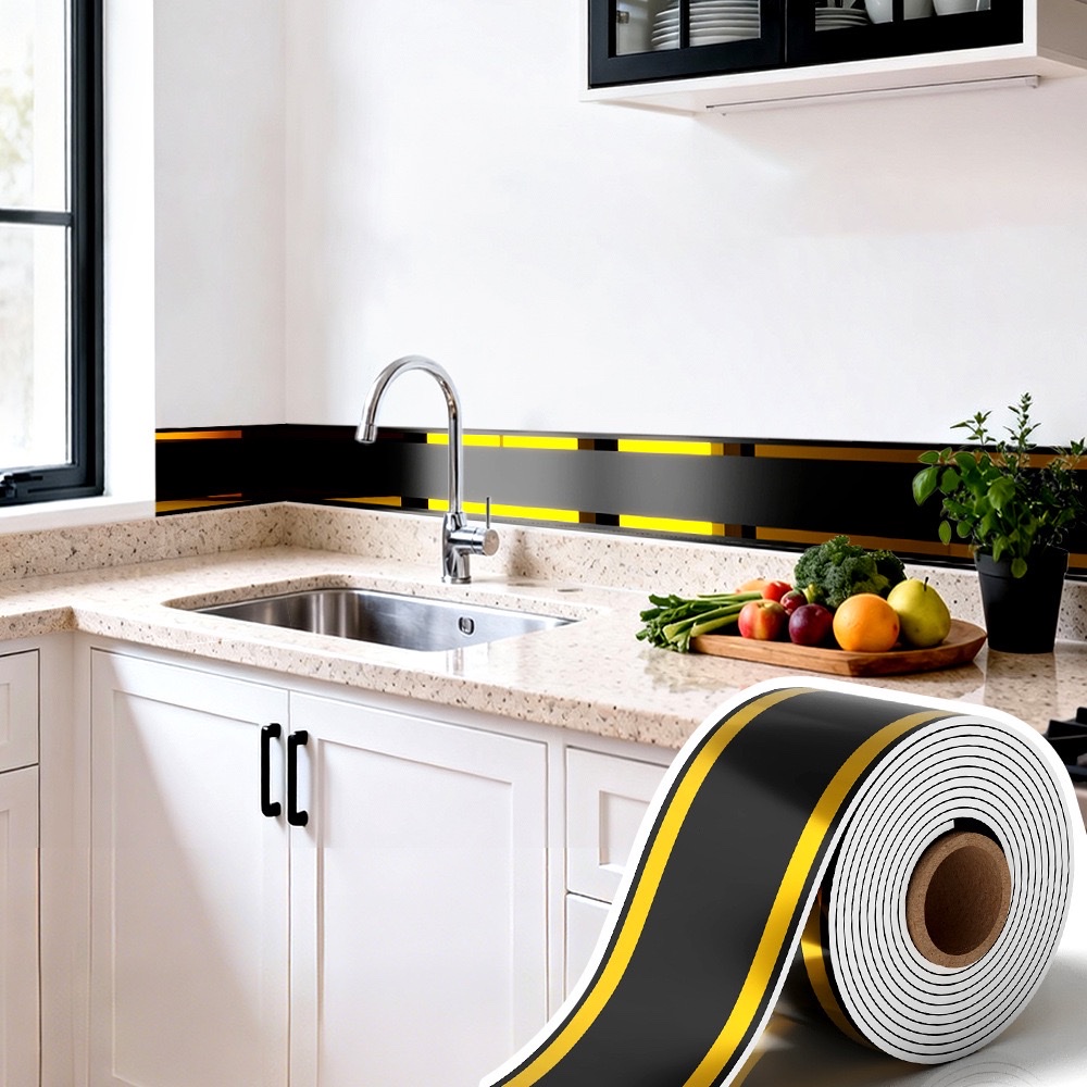 Skirting board, self-adhesive skirting board, wall stickers, window sills, door frames, waveguide lines, waistlines, decorative corner lines, floor tiles, stickers, self-adhesive wallpaper details Picture