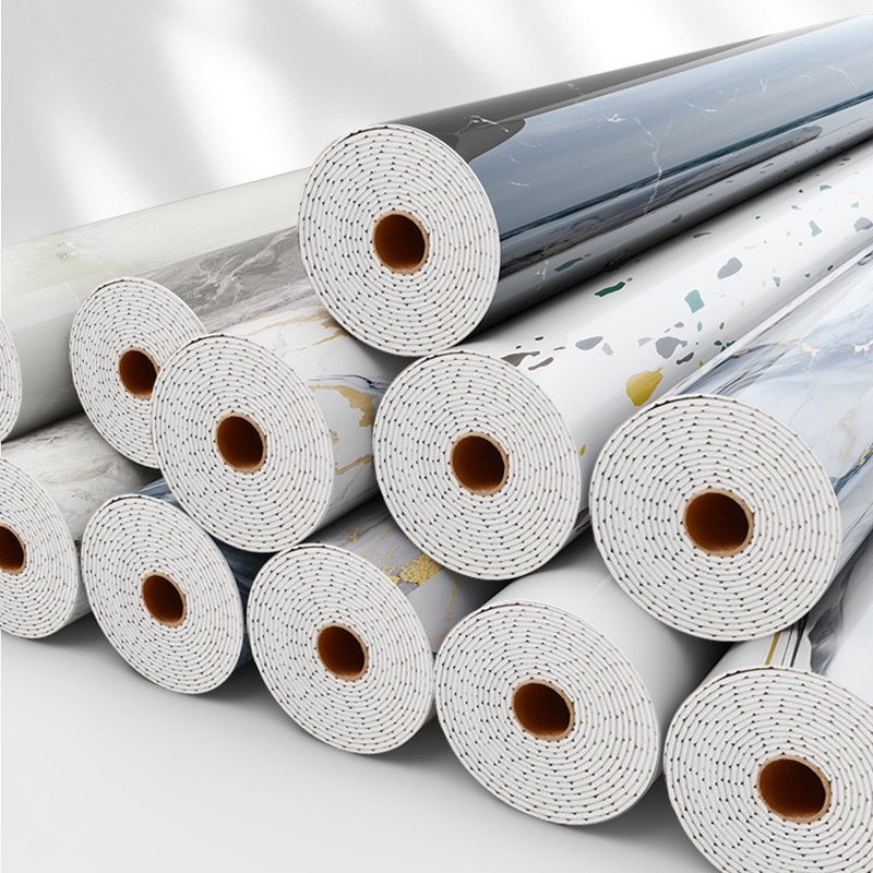 Cross-border marble self-adhesive wall stickers, imitation tile stickers, wall decoration wallpaper, rental room background wall paper, self-adhesive wallpaper Application Scenario